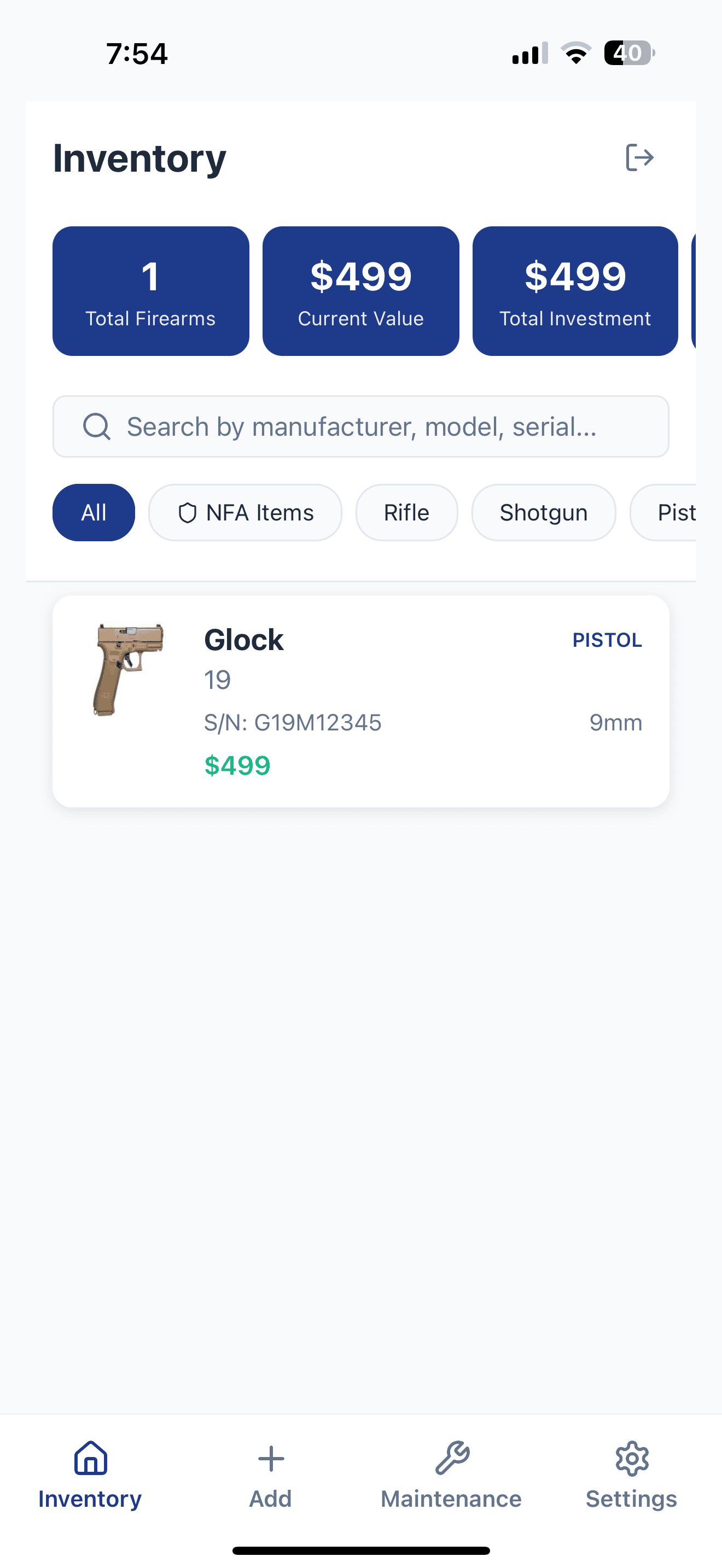 VaultArm app preview